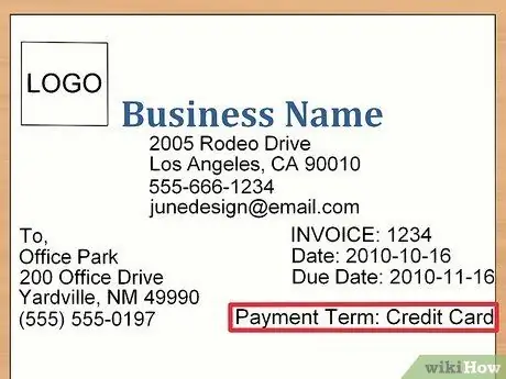 Сделайте счет-фактуру Шаг 6