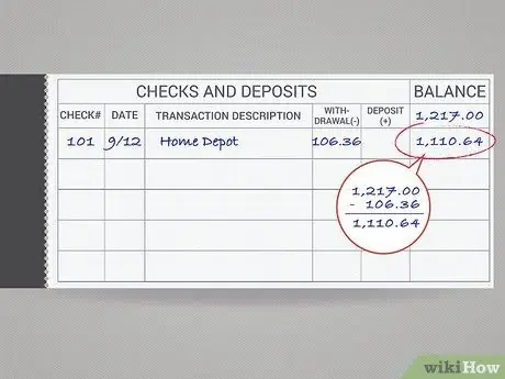 Заполните чековую книжку Шаг 7