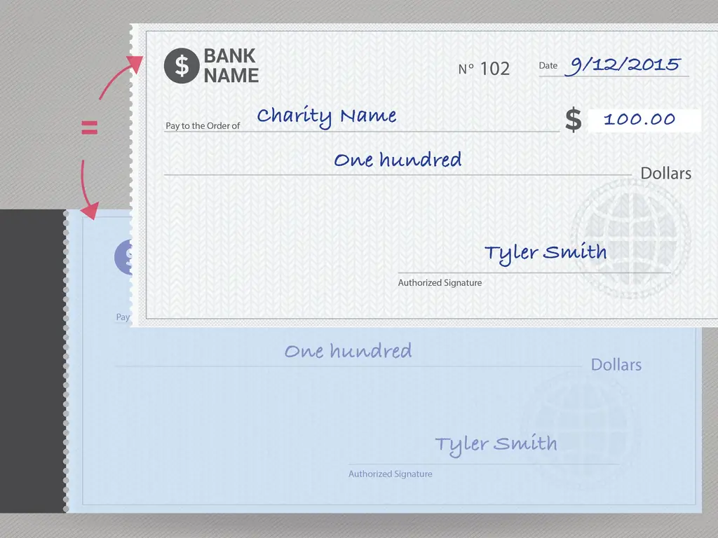 Как заполнить чековую книжку: 10 шагов (с картинками)