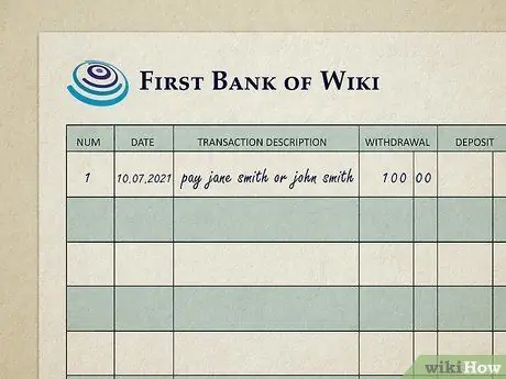 Выпишите чек двум людям, шаг 10