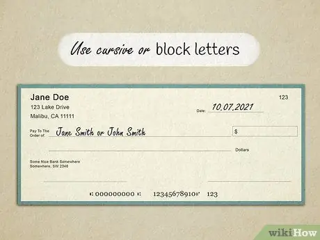 Напишите чек двум людям Шаг 8