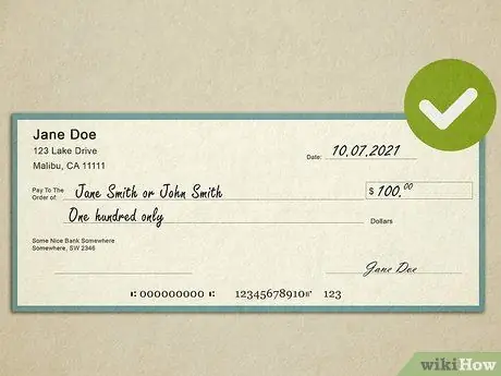 Напишите чек двум людям Шаг 9