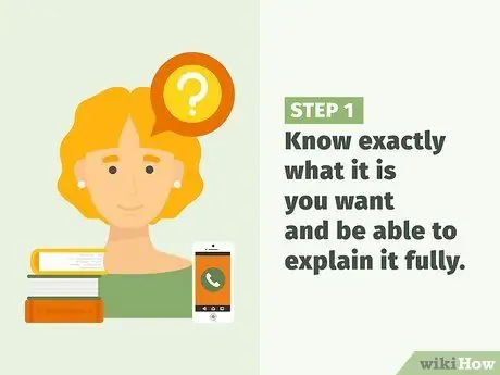 Получите хорошее обслуживание клиентов, разговаривая с представителем службы поддержки клиентов Шаг 1