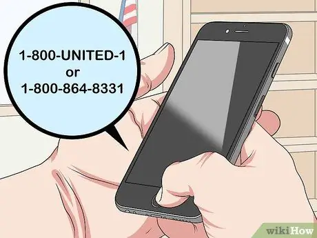 Связаться с United Airlines Шаг 1