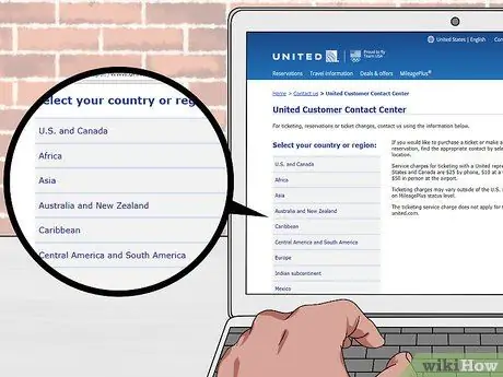 Связаться с United Airlines Шаг 8