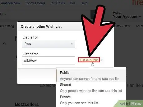 Создайте список желаний Amazon, шаг 6