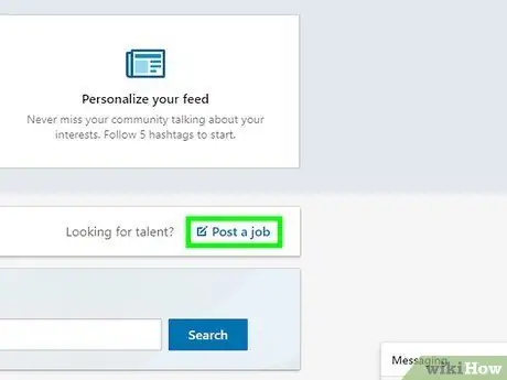 Опубликовать вакансию в LinkedIn Шаг 1