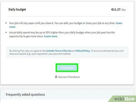 Опубликуйте вакансию в LinkedIn Шаг 12