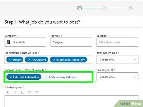 Опубликовать вакансию в LinkedIn Шаг 8