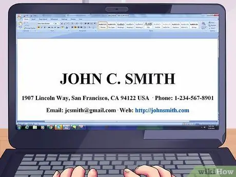 Сделайте резюме выдающимся Шаг 2