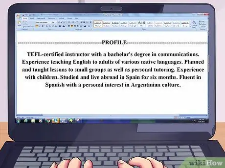 Сделайте резюме выдающимся Шаг 6