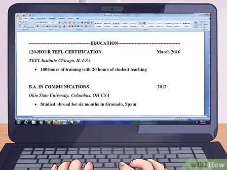 Сделайте резюме выдающимся Шаг 7