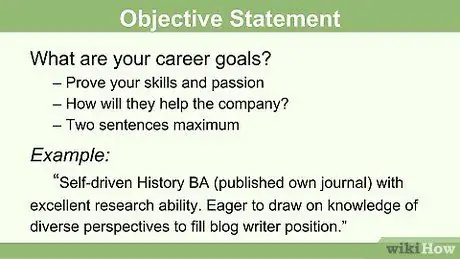 Напишите резюме, если у вас нет опыта работы Шаг 4