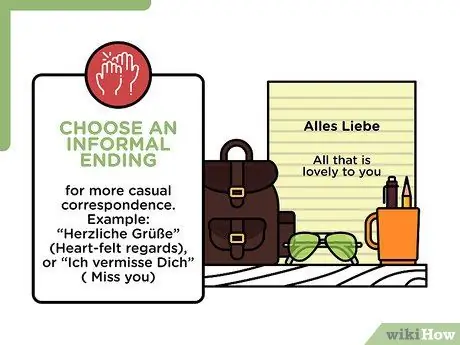 Завершить письмо на немецком языке Шаг 9