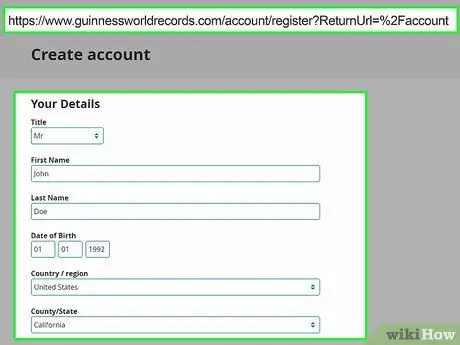 Подать заявку на внесение в Книгу рекордов Гиннеса Шаг 1