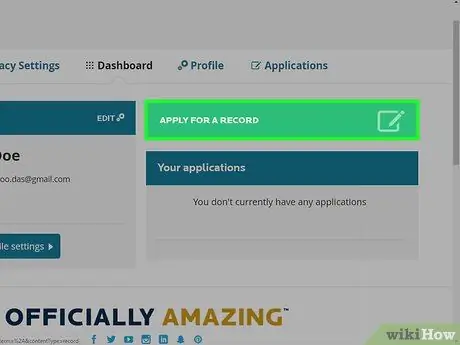 Подать заявку на внесение в Книгу рекордов Гиннеса Шаг 3
