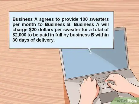 Напишите деловой контракт Шаг 6