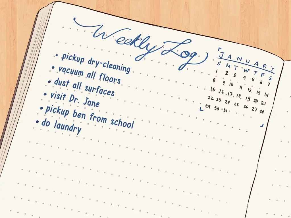 Как вести журнал Bullet Journal: 15 шагов (с изображениями)