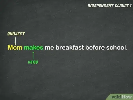 Используйте запятую в составном предложении Шаг 1
