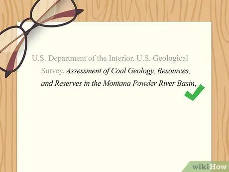 Цитируйте правительственный документ Шаг 12