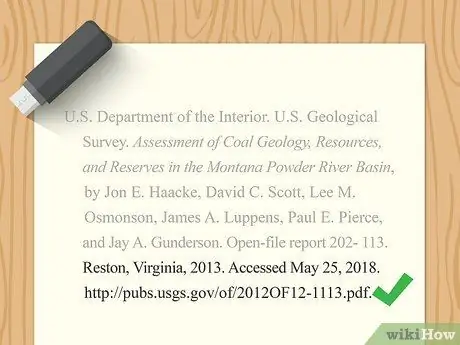 Цитируйте правительственный документ Шаг 15