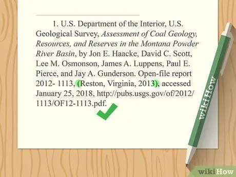Цитируйте правительственный документ Шаг 16