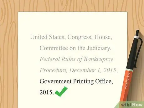 Цитируйте правительственный документ Шаг 3