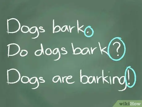 Определите различные типы предложений Шаг 1 Пункт 3