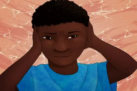 Мальчик закрывает уши