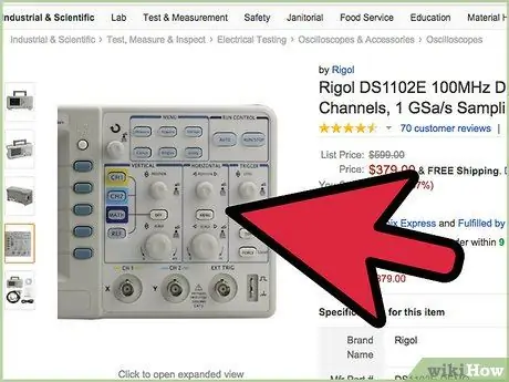 Выберите осциллограф Шаг 3