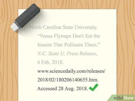 Цитируйте пресс-релиз Шаг 4