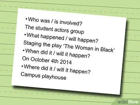 Напишите пресс-релиз (для школьников) Шаг 2