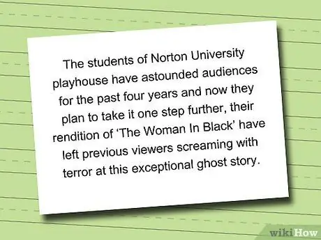 Напишите пресс-релиз (для школьников) Шаг 3