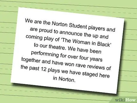 Напишите пресс-релиз (для школьников) Шаг 4