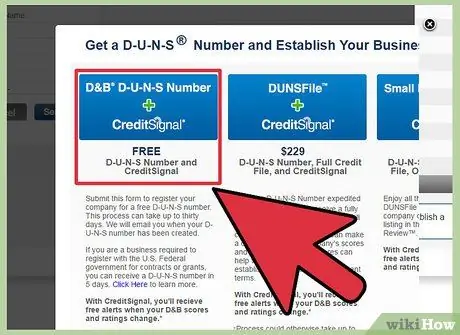 Подать заявку на Duns Step 10