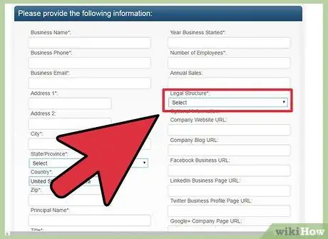 Подать заявку на Duns Step 6