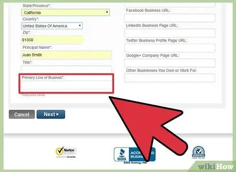 Подать заявку на Duns Step 8