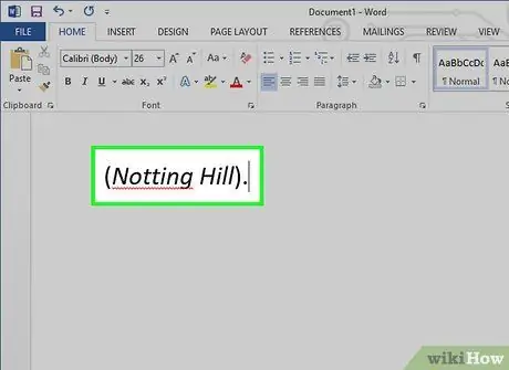 Цитируйте фильм в стиле MLA Шаг 10
