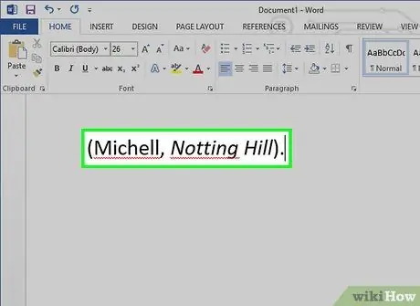 Цитируйте фильм в стиле MLA, шаг 11