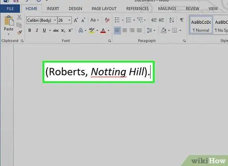 Цитируйте фильм в стиле MLA, шаг 12