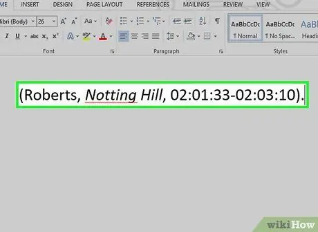 Цитируйте фильм в стиле MLA, шаг 13