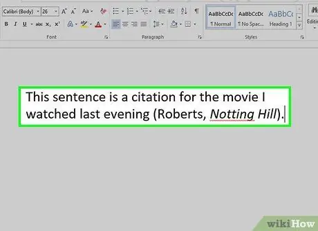 Цитируйте фильм в стиле MLA, шаг 14
