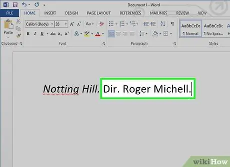 Цитируйте фильм в стиле MLA, шаг 2