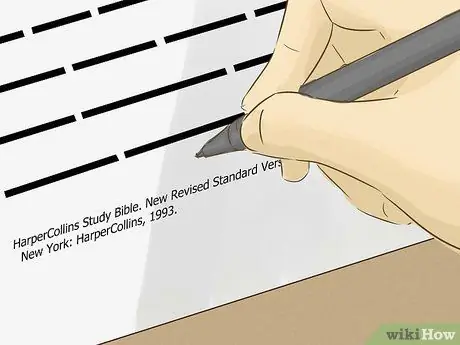 Цитируйте Библию в стиле MLA Шаг 10