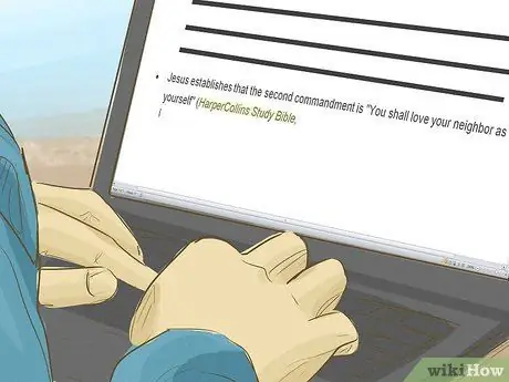 Цитируйте Библию в стиле MLA Шаг 2