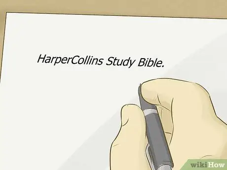 Цитируйте Библию в стиле MLA Шаг 6