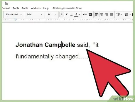 Процитируйте интервью в формате MLA Шаг 4