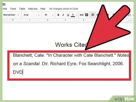 Процитируйте интервью в формате MLA Шаг 7
