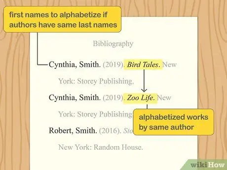 Упорядочение библиографии по алфавиту Шаг 2