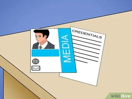 Получите пропуск для прессы, шаг 2